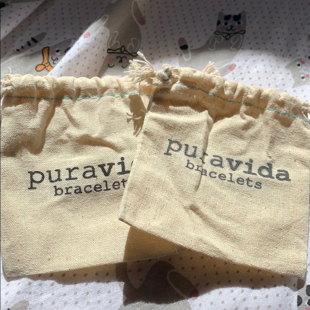 Set of 2 empty puravida bracelet bags